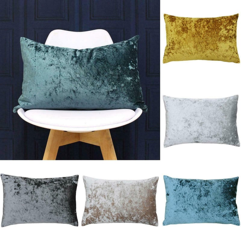 Husă de pernă pentru canapea, perne din catifea zdrobită cu gheață, pentru mașină, pentru canapea, 30x50cm, mov, housse de coussin, pentru sufragerie