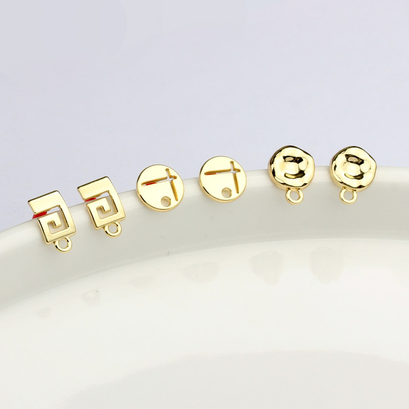 Naušnice s klinovima od legure cinka Jednostavne okrugle geometrije Konektori za naušnice 10 kom/lot za DIY naušnice s nišanima Dodaci za nakit