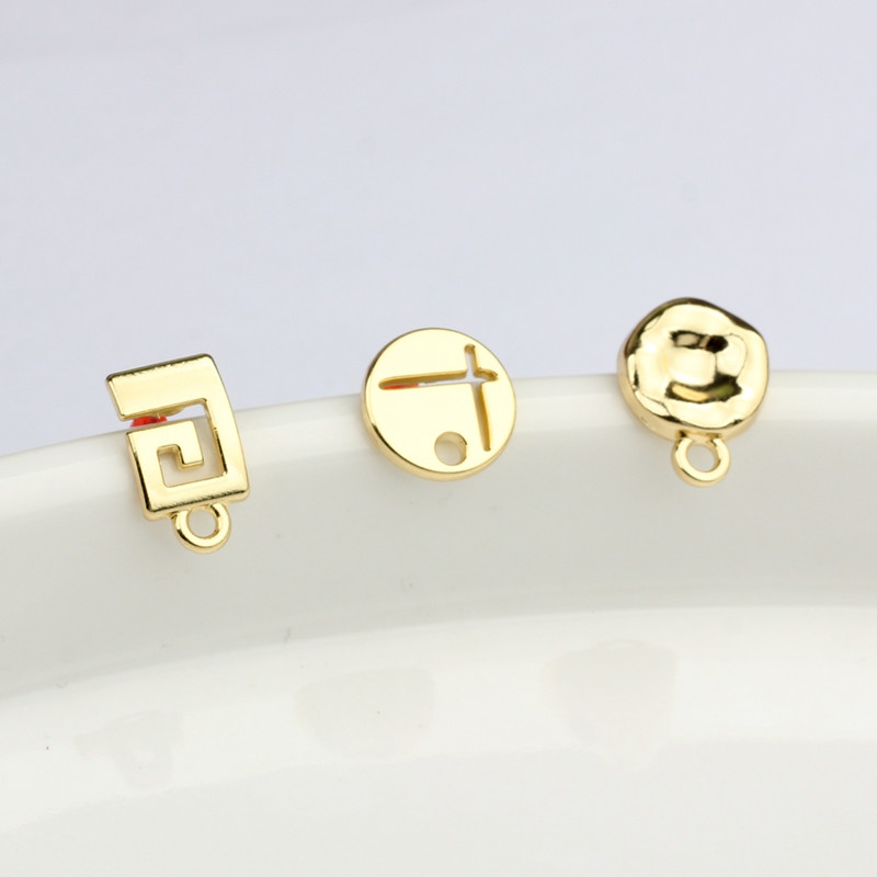 Naušnice s klinovima od legure cinka Jednostavne okrugle geometrije Konektori za naušnice 10 kom/lot za DIY naušnice s nišanima Dodaci za nakit