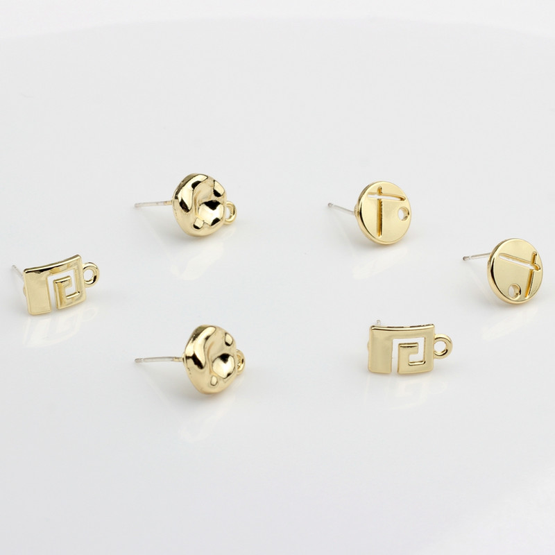 Naušnice s klinovima od legure cinka Jednostavne okrugle geometrije Konektori za naušnice 10 kom/lot za DIY naušnice s nišanima Dodaci za nakit