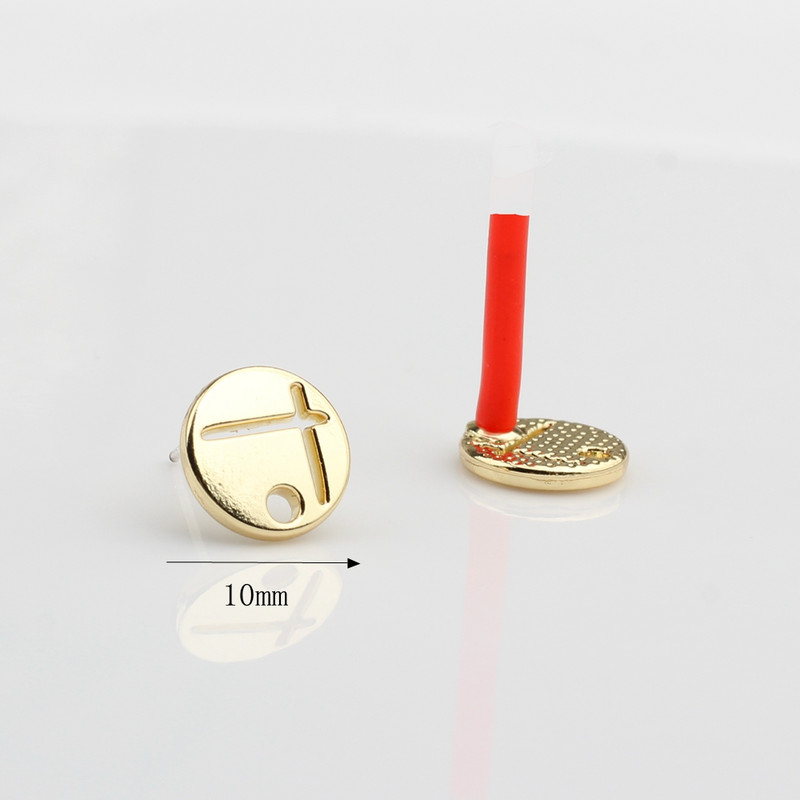 Naušnice s klinovima od legure cinka Jednostavne okrugle geometrije Konektori za naušnice 10 kom/lot za DIY naušnice s nišanima Dodaci za nakit