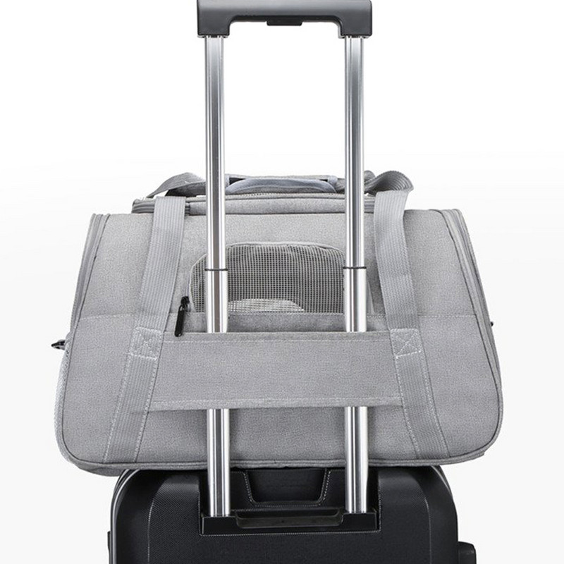 Minkštos naminių gyvūnėlių nešyklės Nešiojamas kvėpuojantis sulankstomas krepšys Kačių šunų nešynų krepšiai Kelionių naminių gyvūnėlių rankinė su fiksuojamais apsauginiais užtrauktukais