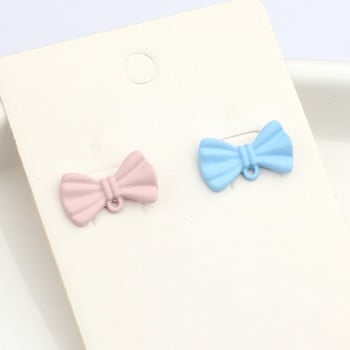 Спрей боя от цинкова сплав Macaron Color Bow Knot Base Конектор за обеци 10 бр. За модни бижута Масови артикули Партиди на едро