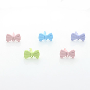 Χρώμα ψεκασμού από κράμα ψευδαργύρου Macaron Color Bow Knot Base earrings Connector 10 τμχ για κοσμήματα μόδας Μαζικά είδη Χονδρικής Παρτίδες