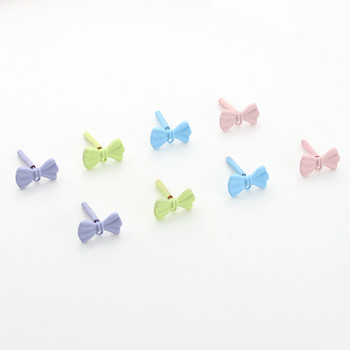 Χρώμα ψεκασμού από κράμα ψευδαργύρου Macaron Color Bow Knot Base earrings Connector 10 τμχ για κοσμήματα μόδας Μαζικά είδη Χονδρικής Παρτίδες