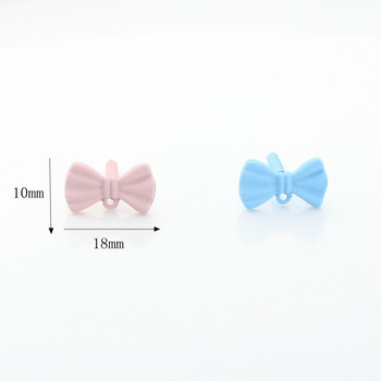 Спрей боя от цинкова сплав Macaron Color Bow Knot Base Конектор за обеци 10 бр. За модни бижута Масови артикули Партиди на едро