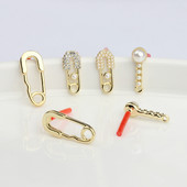 Cinko lydinio sąvaržėlės formos geometrijos auskarų jungtis 6 vnt./stal. Skirta „pasidaryk pats“ madingiems auskarams papuošalų kūrimo priedai