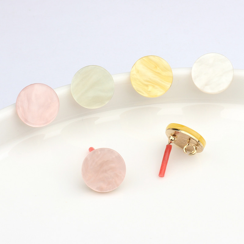 Nove okrugle naušnice od legure cinka i smole, konektor za naušnice, 19 mm, 6 kom/lot za modne dodatke za naušnice DIY