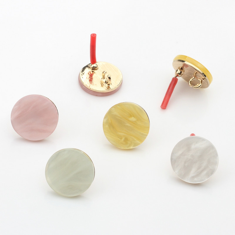 Nove okrugle naušnice od legure cinka i smole, konektor za naušnice, 19 mm, 6 kom/lot za modne dodatke za naušnice DIY