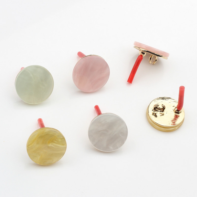 Nove okrugle naušnice od legure cinka i smole, konektor za naušnice, 19 mm, 6 kom/lot za modne dodatke za naušnice DIY