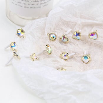 Απλό Rhinestone Butterfly Love Star Ear Nail 10 τμχ/παρτίδα για σκουλαρίκια Κοσμήματα Κατασκευή Finding Accessories