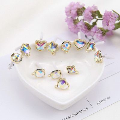 Απλό Rhinestone Butterfly Love Star Ear Nail 10 τμχ/παρτίδα για σκουλαρίκια Κοσμήματα Κατασκευή Finding Accessories