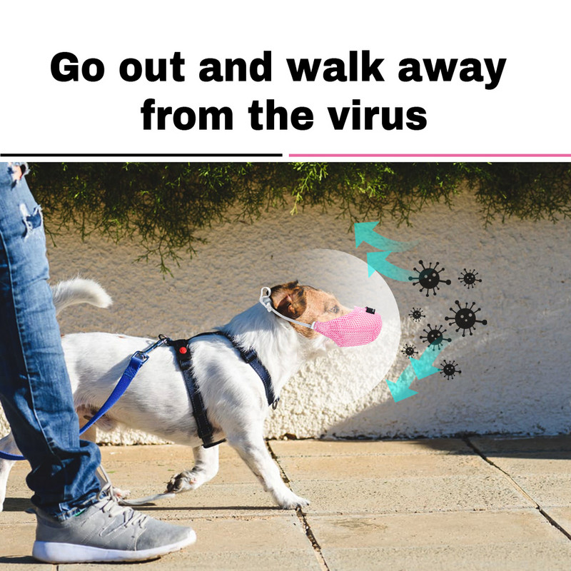 Légáteresztő hálós kisállat kutya maszk por elleni gázszennyezés szájkosár páramentes pára mosható maszkok állítható kutyák számára