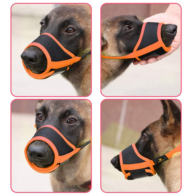 Šuns snukis, nailoninis tinklelis, reguliuojamas kvėpuojantis minkštas snukio kaukė, skirta nuo įkandimo / chaoso naminiams gyvūnėliams nuo lojimo