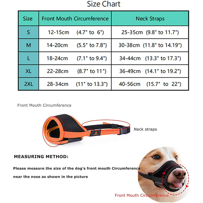 Šuns snukis, nailoninis tinklelis, reguliuojamas kvėpuojantis minkštas snukio kaukė, skirta nuo įkandimo / chaoso naminiams gyvūnėliams nuo lojimo