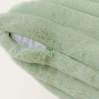 Καλύμματα μαξιλαριού Inyahome Throw Μαλακό άνετο μαξιλαροθήκη ψεύτικο κάλυμμα μαξιλαριού από γούνα κουνελιού για καναπέ-κρεβάτι Καρέκλα διακοσμητικό σπιτιού Saga Green