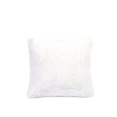 Párnahuzat Egyszerű sima plüss puha párnahuzat kanapéhoz Irodai szoba deréktámla Dekoratív 43*43CM Gyári Nagyker
