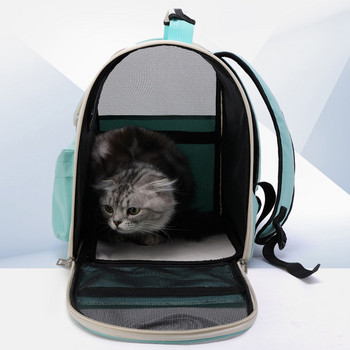 Τσάντα μεταφοράς γατών κατοικίδιων ζώων Αναπνεύσιμη φορητή τσάντα πλάτης γάτας Εξωτερική διαφανής τσάντα ταξιδιού για γάτες Μικρά σκυλιά που μεταφέρουν προμήθειες για κατοικίδια