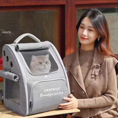Cat Ruksak Torba za nošenje za kućne ljubimce Prijenosni sklopivi prozračni zadebljani remeni se lako čiste Ruksak za nošenje za kućne ljubimce