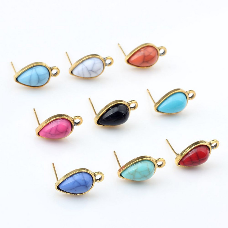 Ručno izrađene naušnice u obliku kapljice od legure cinka Konektor za naušnice 10 kom/lot za DIY modne dodatke za izradu naušnica