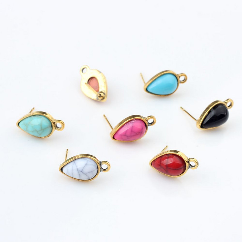 Ručno izrađene naušnice u obliku kapljice od legure cinka Konektor za naušnice 10 kom/lot za DIY modne dodatke za izradu naušnica