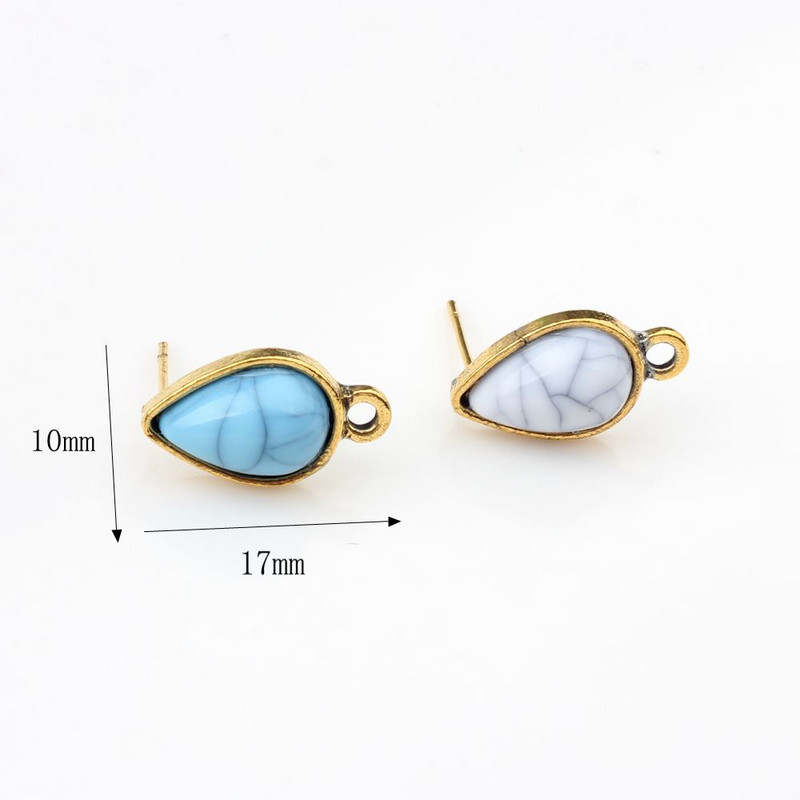 Ručno izrađene naušnice u obliku kapljice od legure cinka Konektor za naušnice 10 kom/lot za DIY modne dodatke za izradu naušnica