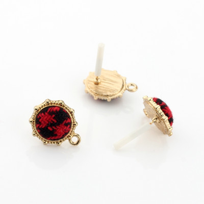 Ručno izrađene flanelske naušnice od legure cinka, konektori, poveznica, 6 kom/lot za DIY modne naušnice, dodaci za izradu nakita