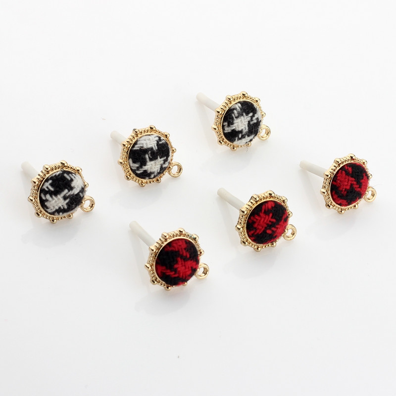 Ručno izrađene flanelske naušnice od legure cinka, konektori, poveznica, 6 kom/lot za DIY modne naušnice, dodaci za izradu nakita