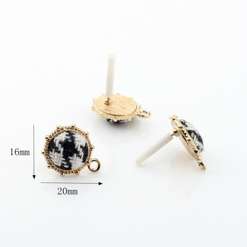 Ručno izrađene flanelske naušnice od legure cinka, konektori, poveznica, 6 kom/lot za DIY modne naušnice, dodaci za izradu nakita