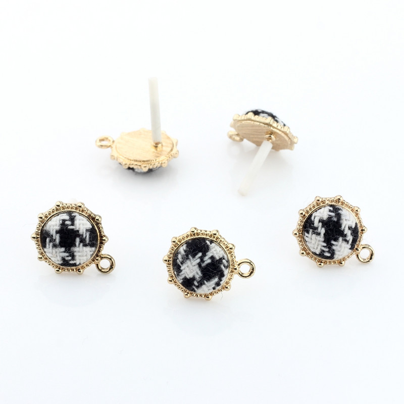 Ručno izrađene flanelske naušnice od legure cinka, konektori, poveznica, 6 kom/lot za DIY modne naušnice, dodaci za izradu nakita