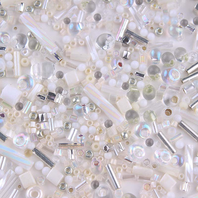 Taidian Miyuki Seedbeads Kerek bugle üveggyöngykeverékek véletlenszerűen kevert színek és méretek DIY gyöngyfűző munkatartozékok