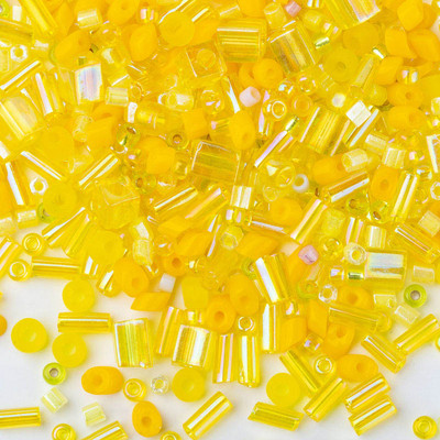 Taidian Miyuki Seedbeads Kerek bugle üveggyöngykeverékek véletlenszerűen kevert színek és méretek DIY gyöngyfűző munkatartozékok