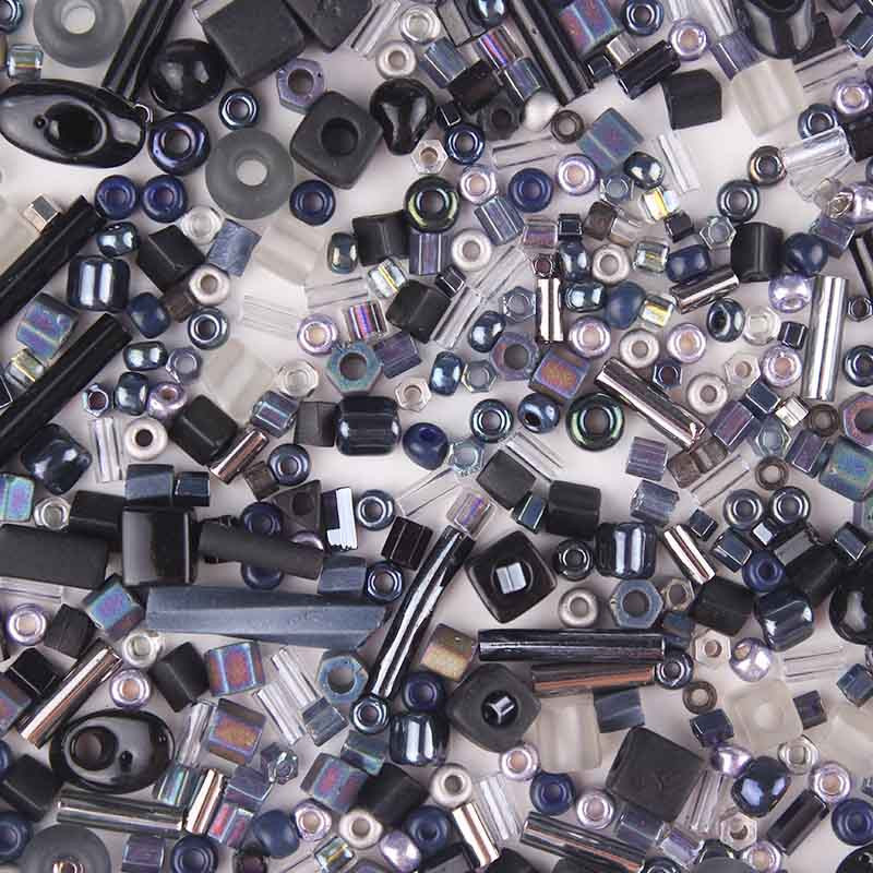 Taidian Miyuki Seedbeads Kerek bugle üveggyöngykeverékek véletlenszerűen kevert színek és méretek DIY gyöngyfűző munkatartozékok