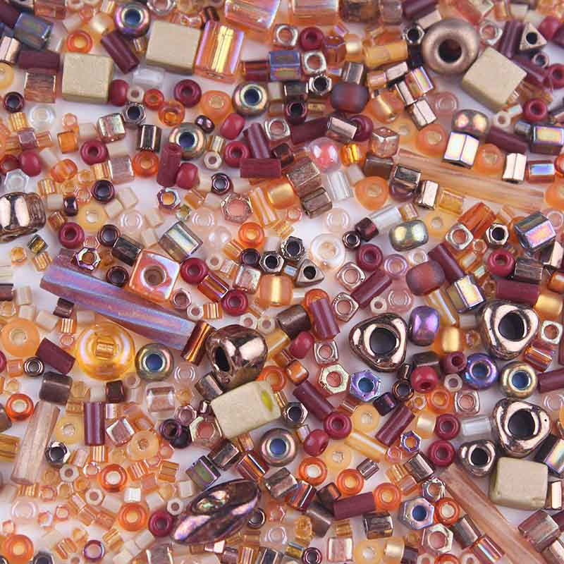 Taidian Miyuki Seedbeads Kerek bugle üveggyöngykeverékek véletlenszerűen kevert színek és méretek DIY gyöngyfűző munkatartozékok
