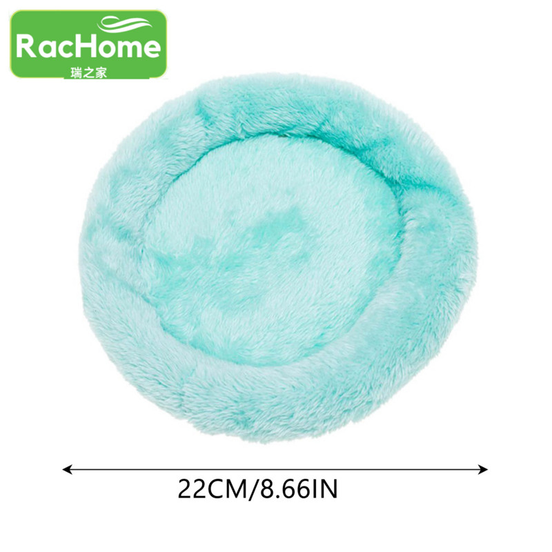 Šunų krepšelis naminių gyvūnėlių pagalvėlė 22 cm Apvali maža naminių kačių šunys Lova Namas Šunų Kilimėlis Ilgas Pliušinis Katės Lizdas Minkštas Šiltas Miegamasis Gultas Naminių gyvūnų reikmenys