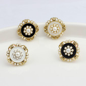 Legura cinka Emajl Umetak od smole Čipka cvijeće Baza Konektor za naušnice 6 kom/lot za DIY modne dodatke za izradu naušnica