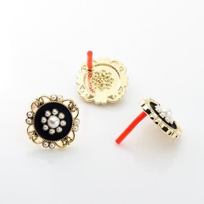 Legura cinka Emajl Umetak od smole Čipka cvijeće Baza Konektor za naušnice 6 kom/lot za DIY modne dodatke za izradu naušnica