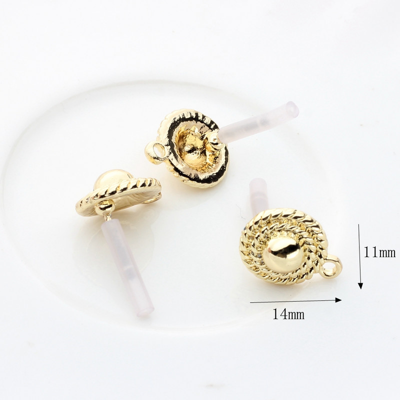 Mat okrugle naušnice od legure cinka, konektori, poveznice, 11 mm, 6 kom/lot za DIY naušnice, dodaci za izradu nakita