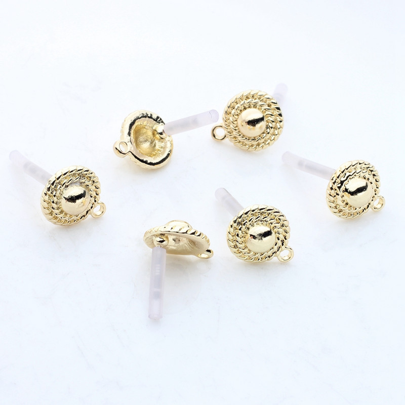 Mat okrugle naušnice od legure cinka, konektori, poveznice, 11 mm, 6 kom/lot za DIY naušnice, dodaci za izradu nakita