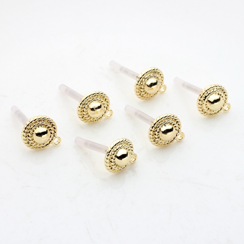 Mat okrugle naušnice od legure cinka, konektori, poveznice, 11 mm, 6 kom/lot za DIY naušnice, dodaci za izradu nakita