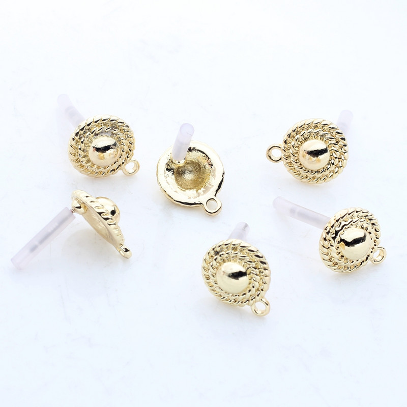 Mat okrugle naušnice od legure cinka, konektori, poveznice, 11 mm, 6 kom/lot za DIY naušnice, dodaci za izradu nakita