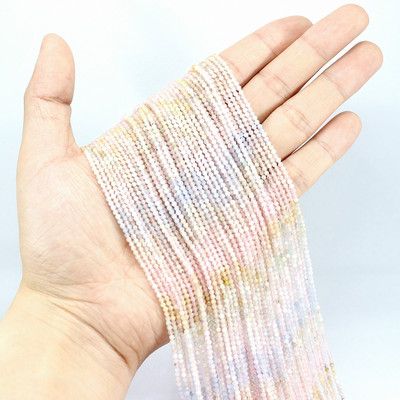 Gradiens szín 2/3/4MM fluorit turmalin holdkő ametiszt kis csiszolt maggyöngy ékszerkészítéshez derék karkötő nyaklánc