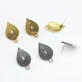 6 buc/lot aliaj de zinc retro lacrimă apă picătură cercei bază cercei conector pentru bricolaj cercei bijuterii accesorii