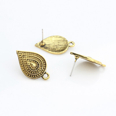 6 buc/lot aliaj de zinc retro lacrimă apă picătură cercei bază cercei conector pentru bricolaj cercei bijuterii accesorii