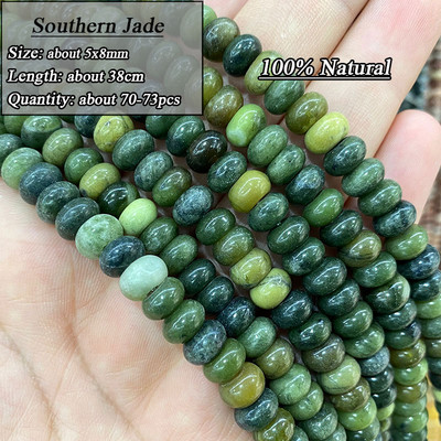 5*8mm-es Rondelle Természetes Kő Jades Agat Labradorit Amazonit Kerek Kerek Távtartó Gyöngy ékszerekhez Készíts Diy karkötő kiegészítők