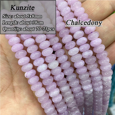 5*8mm-es Rondelle Természetes Kő Jades Agat Labradorit Amazonit Kerek Kerek Távtartó Gyöngy ékszerekhez Készíts Diy karkötő kiegészítők