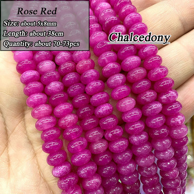 5*8mm-es Rondelle Természetes Kő Jades Agat Labradorit Amazonit Kerek Kerek Távtartó Gyöngy ékszerekhez Készíts Diy karkötő kiegészítők