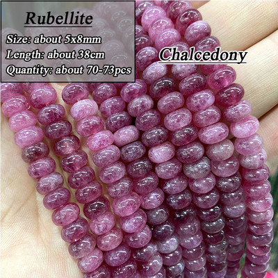 5*8mm-es Rondelle Természetes Kő Jades Agat Labradorit Amazonit Kerek Kerek Távtartó Gyöngy ékszerekhez Készíts Diy karkötő kiegészítők
