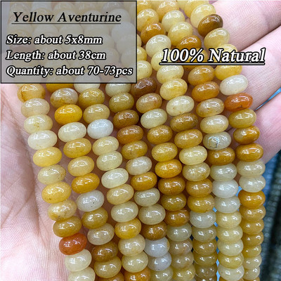 5*8mm-es Rondelle Természetes Kő Jades Agat Labradorit Amazonit Kerek Kerek Távtartó Gyöngy ékszerekhez Készíts Diy karkötő kiegészítők