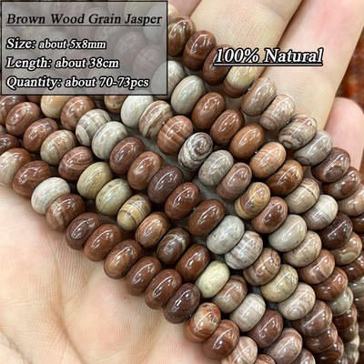 5*8mm-es Rondelle Természetes Kő Jades Agat Labradorit Amazonit Kerek Kerek Távtartó Gyöngy ékszerekhez Készíts Diy karkötő kiegészítők